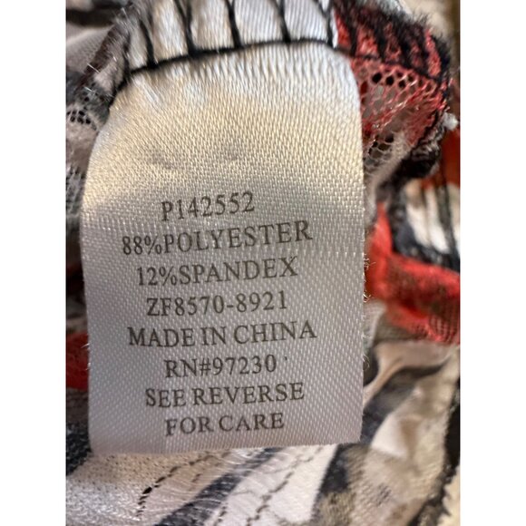 Y2K Almost Famous Mesh Floral Striped Tank Top layer Grunge Whimsigoth - Picture 4 of 12